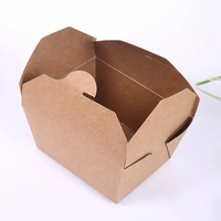 Wegwerp Kraftpapier Doos Rechthoekige Lunchbox Afhaallunch Fast Food Papieren Doos Eco Vriendelijk