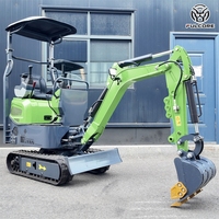 Mini-excavatrice FULCORE avec flèche à oscillation latérale en option, performance de creusement stable pour le creusement de fondations, livraison gratuite