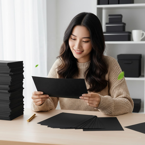 Bảng giấy đen 250gr 300gr 350gr giấy đen nhà máy bìa cứng màu đen giá bán buôn - Product Image 1