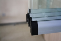 Panorámica sin marco puertas correderas plegables de acordeón de ventana de vidrio como de Balcón de aluminio ventana con super transparente ver
