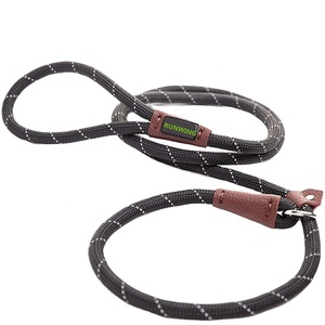 Durable Eco-Friendly 6-Foot Solid Pattern Polyester <strong>Dog</strong> <strong>Slip</strong> Rope Leash Simple Style Mountain Climbing <strong>Lead</strong> - Product Image 1