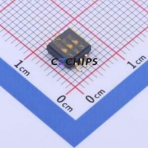 THS103 DIP Switch SMD-6P,5.4x5.4mm Switch Flat Toggle, Groove Type Single Pole Single Throw 3 1.27mm - Product Image 1