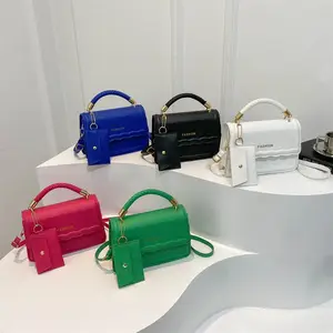 2024 Spring Shoulder Crossbody Bag Solid Color Latest Design Ladies Handbag Pu China Supplier Bag