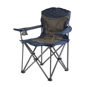 Chaise de camping pliante en métal de haute qualité, surdimensionnée, rembourrée, confortable et portable pour pique-nique en extérieur - Mobilier d'extérieur pour utilisation en parc - Product Image 3