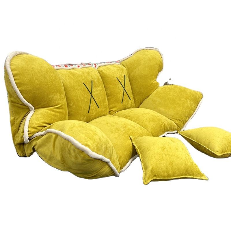 2025 YOUTAI Newest Folding Fabric Sofa Floor Fully Wrapped Lazy Sofa for  Children and Adults Living Room Furniture