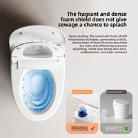 Nouveau siège de toilette intelligent entièrement automatique intégré, sans eau, à pression limitée, électrique instantané, en céramique, avec télécommande