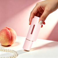 Flacon-seringue cosmétique rose 13 ml pour sérum et essence de soin de la peau, tube seringue vide rechargeable sans air avec embout