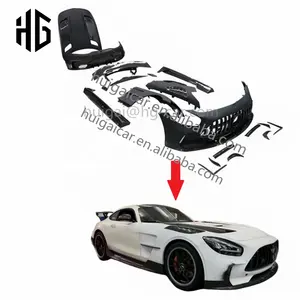BS style Bumper depan mesin Diffuser, suku cadang otomotif untuk Mercedes Bens AMG GT GTS GTC kit bodi seri hitam