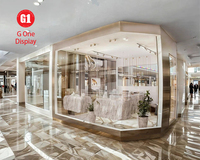 Vitrine de bijouterie haut de gamme personnalisée et écologique, en verre trempé de luxe, pour la décoration intérieure des boutiques