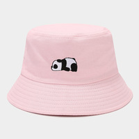 Gorro de Pescador Reversible para Mujer, Bandera de Estados Unidos, Pesca, Algodón, Panda, Gorro de Cubo Bordado Personalizado Grande