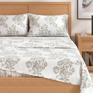 Lenzuolo di <span class=keywords><strong>flanella</strong></span> <span class=keywords><strong>Set</strong></span> 100% Queen Size cotone turco doppio spazzolato stampato <span class=keywords><strong>lenzuola</strong></span> Ultra-morbido <span class=keywords><strong>Set</strong></span> di biancheria da letto 4 pezzi - Product Image 1