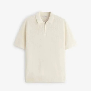 Chemise Homme Personnalisée de Haute Qualité avec Logo, en Coton Tricoté Respirant à Col Rabattu, Coupe Droite, Manches Courtes, Idéale pour l'Été - Product Image 4
