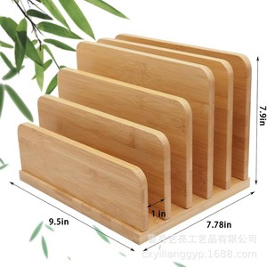 Cross-border wooden file manager storage rack, <b>folder</b>, office supplies shelf, multi-level sorting and organizing rack - Product Image 1
