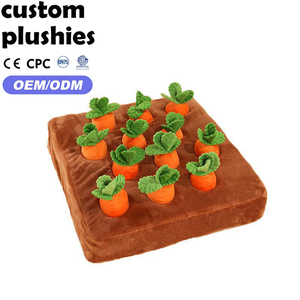 Nouvel Arrivage Tapis de Sniffing en Peluche Douce en Forme de Carotte, Jouet Puzzle pour Animaux de Compagnie avec Carotte Rétractable pour Cacher la Nourriture, pour les Jeux Quotidiens des Animaux - Product Image 1