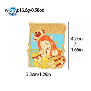 Broche à une pièce Luffy Sanji Zoro Anime Badge en métal <span class=keywords><strong>Manga</strong></span> Cartoon Pin <span class=keywords><strong>Accessoires</strong></span> - Product Image 2