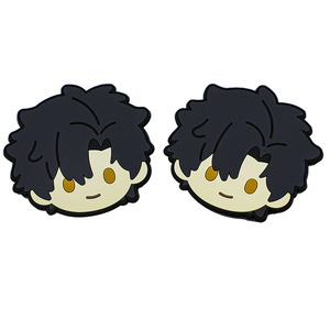 Posavasos de PVC y Silicona Personalizados, Diseño de Dibujos Animados, Cabeza de Chico Kawaii, Posavasos Suaves para Bebidas - Product Image 1