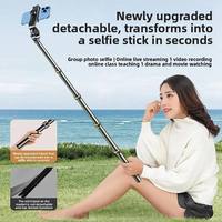 Support de téléphone portable pliable, support pour diffusion en direct, caméra DV, photographie, trépied télescopique en métal sur pied, 2,1 m