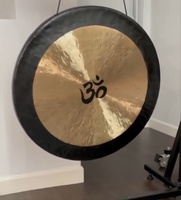 New Style 20-40 Inch OM Deep Wave Chau Gong & Square Stand with Wheels Percussion Musical Instrument for Yoga and Meditation