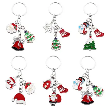 Porte-clés super affaire N1460 maison, bonhomme de neige renne, cloche, couronne d'arbre, porte-clés cadeau de noël, vacances, pour filles