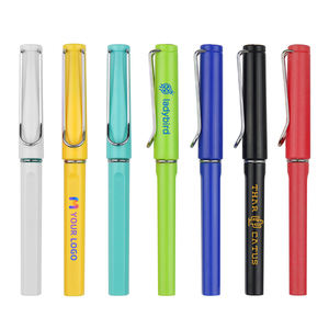 批发定制促销广告中性笔手写笔无最小起订量印刷滚筒笔带塑料标志 - Product Image 2