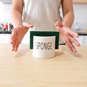 Porta spugna in ceramica per lavello da cucina fattoria decorazione per la casa spugna portaoggetti organizzatore OEM - Product Image 5