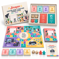 Jeu de société personnalisé Jinayon SNAP TOGETHER - Jeu de stratégie éducatif pour 2 à 6 joueurs avec boîte rigide magnétique de style livre