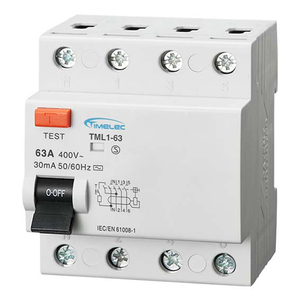 Timelec เบรกเกอร์ DC Rccb DC แบบ3P + N TML1-63 63A ความปลอดภัยแรงดันต่ำแบบ - Product Image 1