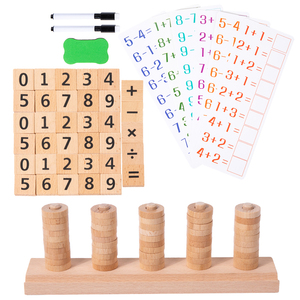 Blocchi Numerici Montessori per l'Apprendimento della Matematica, Carte per Contare, Gioco di Puzzle Impilabile, Ausili Didattici, Giocattoli Educativi per Bambini e Bambine - Product Image 1