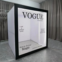 Boîte photo de luxe Vogue en PET avec couvercle intégré, personnalisable pour mariages, photographie et événements en extérieur