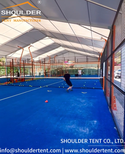 เต็นท์หลังคาสนามแพเดิลขนาด 12x22 เมตร ยอดนิยม โครงอะลูมิเนียม เต็นท์กีฬา สำหรับกีฬาแพดเดิลเทนนิส - Product Image 3