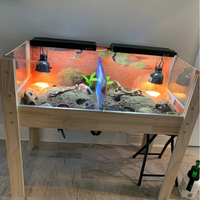 Boîte d'élevage en bois massif pour tortues et nid pour animaux de compagnie pour cailles, pigeons, perroquets, poussins - Isolée, mobile, pour l'intérieur