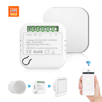 Module d'interrupteur intelligent Wi-Fi Tuya TYSH 1/2/3/4 Gang, interrupteur intelligent, disjoncteur intelligent, contrôle via l'application Smart Life, commande vocale Google Home Alexa