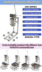 Máquina Comercial <span class=keywords><strong>Manual</strong></span> para Hacer Churros de 5L, Proveedor de Máquinas para Hacer Churros Mexicanos con Soporte de Trabajo - Product Image 3