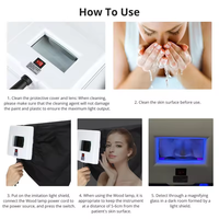 Salon Wood Lamp Skin Analyzer Machine with Shading Cloth Cover UV Light Facial Skin Magnifier for Skin Problem Detection