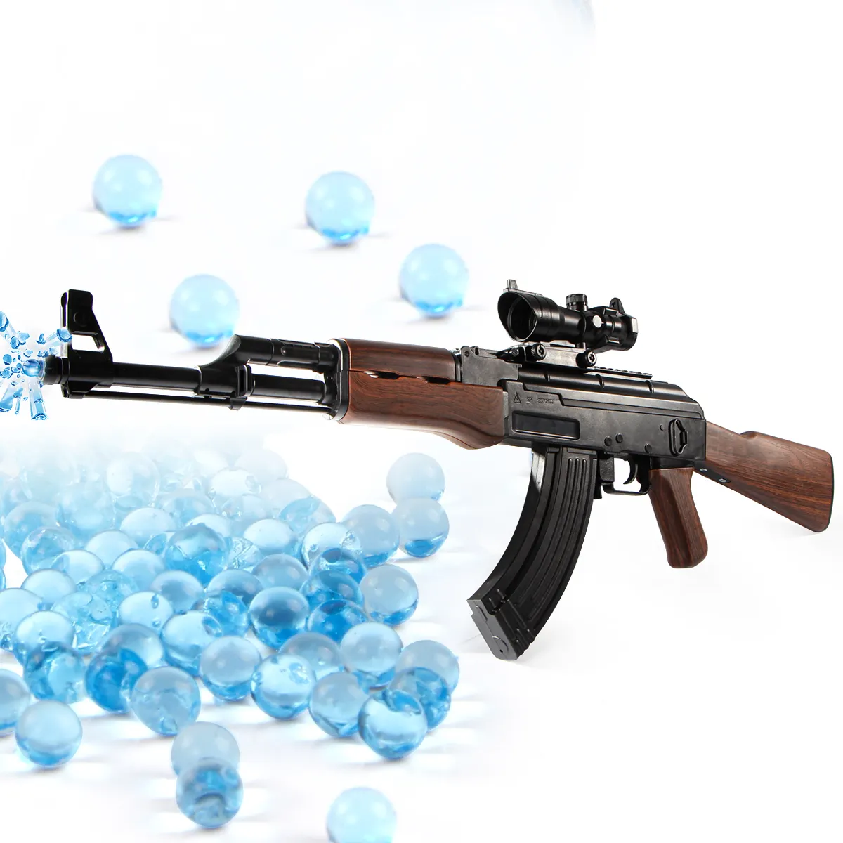 AK-47Toy elektrikli su jeli atıcı yaz açık oynama Blaster çocuklar için koleksiyon tabanca DIY modeli plastik oyuncak silah