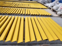 Nez de marche antidérapant en fibre de verre FRP pultrudé, sans UV, couleurs personnalisées, service de découpe OEM, usine de vente en gros