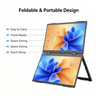 Moniteur portable double écran 15,6 pouces Série Business 2026 Configuration triple moniteur Résolution 1920x1080 IPS LCD Haut-parleur intégré