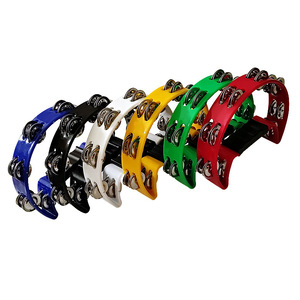 Wholesale Orff <b>Musical</b> <b>Instrument</b> Colorful Plastic Double Row Hand Shake Bell Toy <b>Musical</b> <b>Instrument</b> Tambourine Toy for Kids - Product Image 1