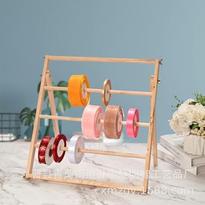 Expositor de madera de 5 niveles desmontable para cintas, para floristería, almacenamiento y embalaje. - Product Image 3