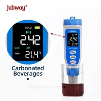 Medidor de pH Digital Recargable JUBWAY con Precisión de ±0.05, Probador de Calidad del Agua ATC para Acuarios, Agua Potable y Laboratorio