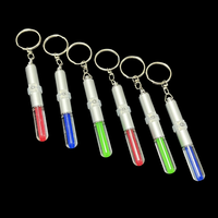Porte-clés promotionnel en plastique avec mini lampe torche pour publicité d'entreprise, cadeaux personnalisés, mariages, fêtes - Portable