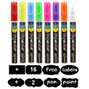 Rotuladores de tiza líquida de 10 colores con puntas reversibles para vidrio, metal, espejos, <span class=keywords><strong>pizarra</strong></span> blanca - Product Image 1