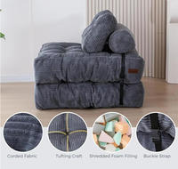 Komprimiertes Modulares Samt-Sofa-Set für Kleine Wohnzimmer und Hotels Schwammgefüllte Umweltfreundliche Möbel