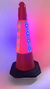 Trafik konisi ile <span class=keywords><strong>70cm</strong></span> PVC yumuşak esnek LED ışık yol güvenliği konisi - Product Image 4