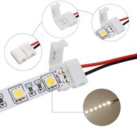 Connecteur de lumière de bande LED 8mm 2 broches d'approvisionnement d'usine avec pince à souder sur bande LED couleur unique