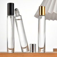 Fond épais Vintage 10 ml Mini Rond Clair Rechargeable Bouteilles De Parfum 10 ml Échantillon De Qualité Verre Parfum Décants