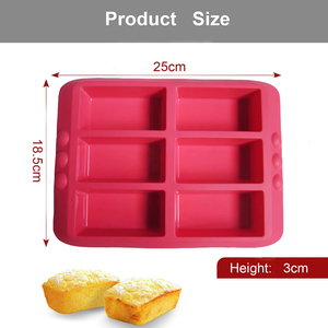 แม่พิมพ์อบขนมปังเค้กทรงสี่เหลี่ยมผืนผ้าแบบไม่ใช้สาร BPA ขนาด25x18.5x3ซม.-<span class=keywords><strong>500F</strong></span> 50F สำหรับ - Product Image 4