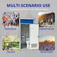 Baño Portátil Prefabricado Moderno para Exteriores a Bajo Precio, Cabina de Baño Pública con Panel Sándwich para Obras de Construcción, Parques y Escuelas