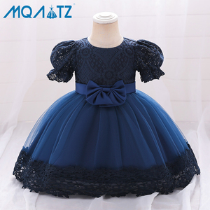 MQATZ in pizzo da bambina abito da principessa a maniche corte per bambini compleanno neonato abito L2168XZ - Product Image 2