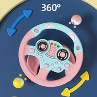 BJQ Voiture-Jouet en Plastique Électrique de Simulation de Conduite avec Volant, Jouet Éducatif pour Bébé et Enfants